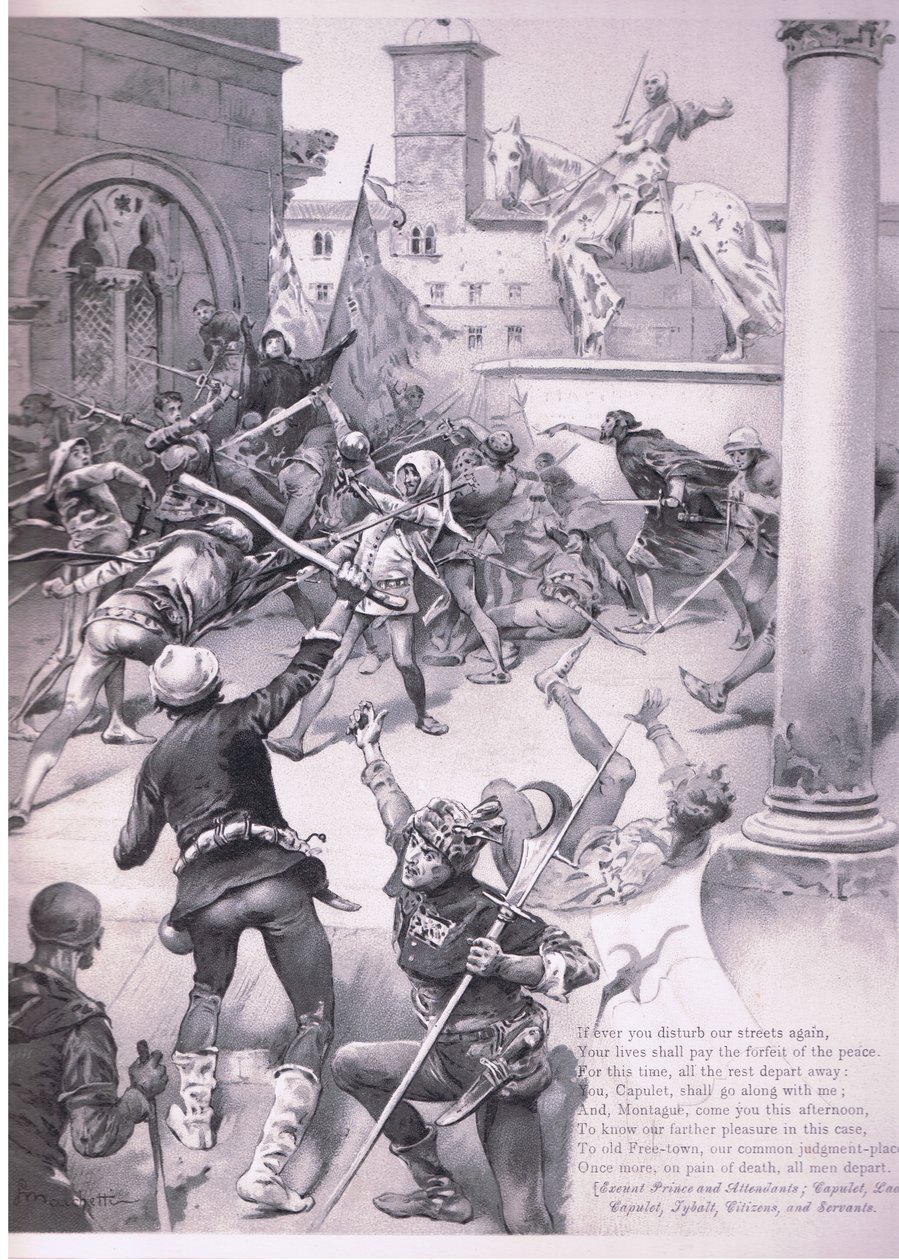 Si jamais vous troublez nos rues à nouveau., illustration de Roméo et Juliette - Ludovico Marchetti