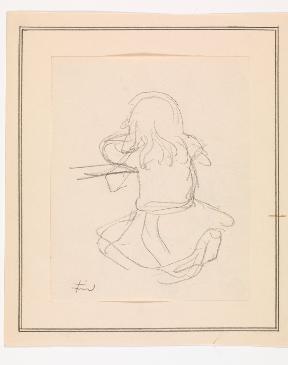 Fille assise de dos - Ludvig Find