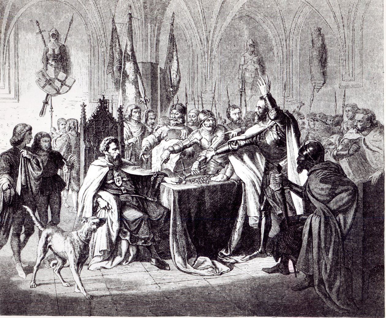 La vente du château de Marienburg en 1457 au roi Casimir IV de Pologne, 1854 - Ludwig Rosenfelder