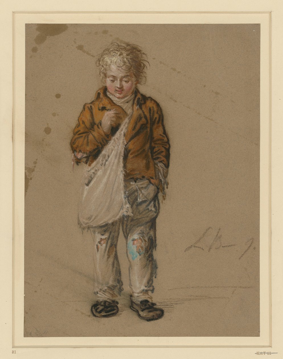 Jeune mendiant avec sac - Ludwig Buchhorn