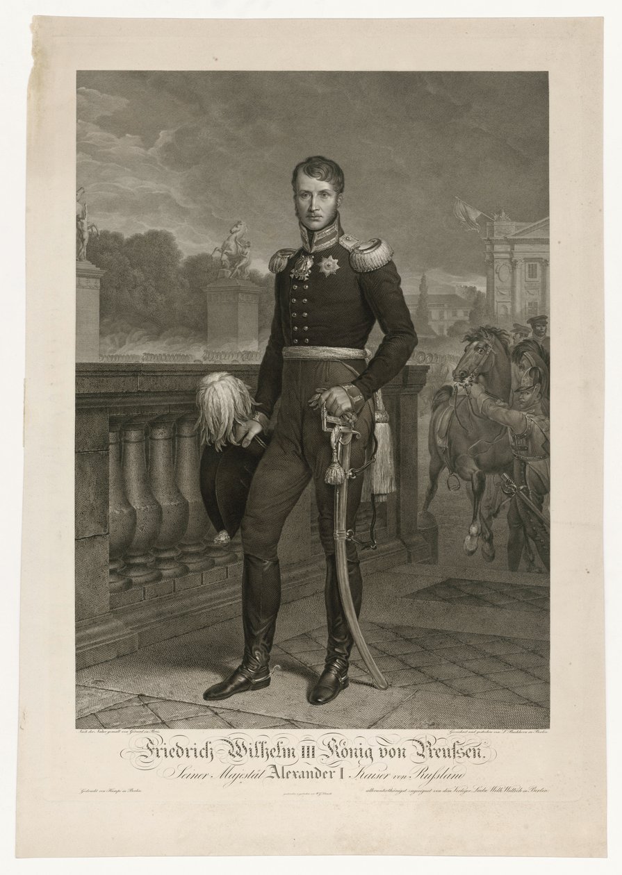 Frédéric-Guillaume III sur la place de la Concorde - Ludwig Buchhorn