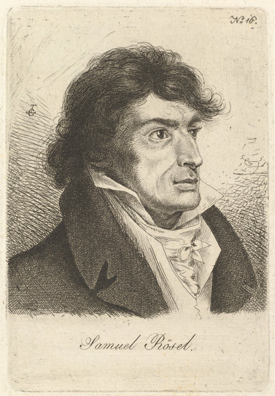 Portrait de Johann Gottlieb Samuel Rösel - Ludwig Emil Grimm