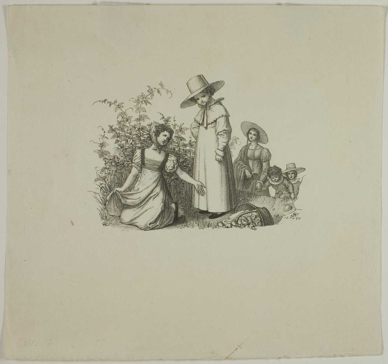 Famille avec paniers de pique-nique - Ludwig Ferdinand Schnorr von Carolsfeld