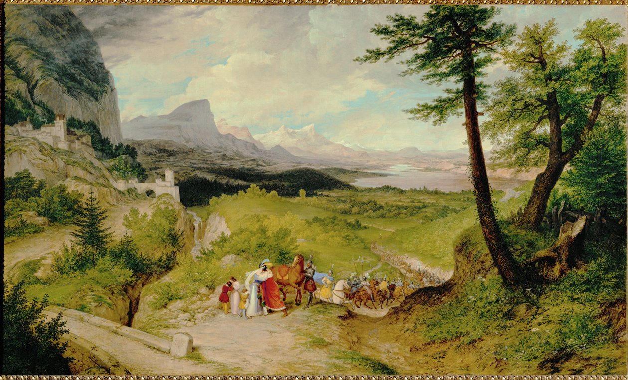 Les adieux du duc (peinture sur toile) - Ludwig Ferdinand Schnorr von Carolsfeld