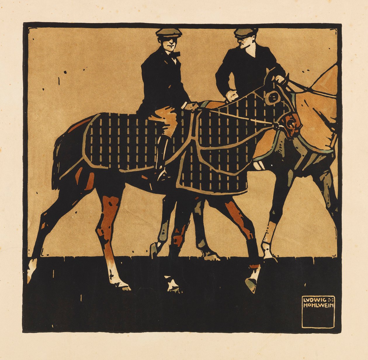 Du Portfolio Turf. Douze images de courses de chevaux, 1909 - Ludwig Hohlwein