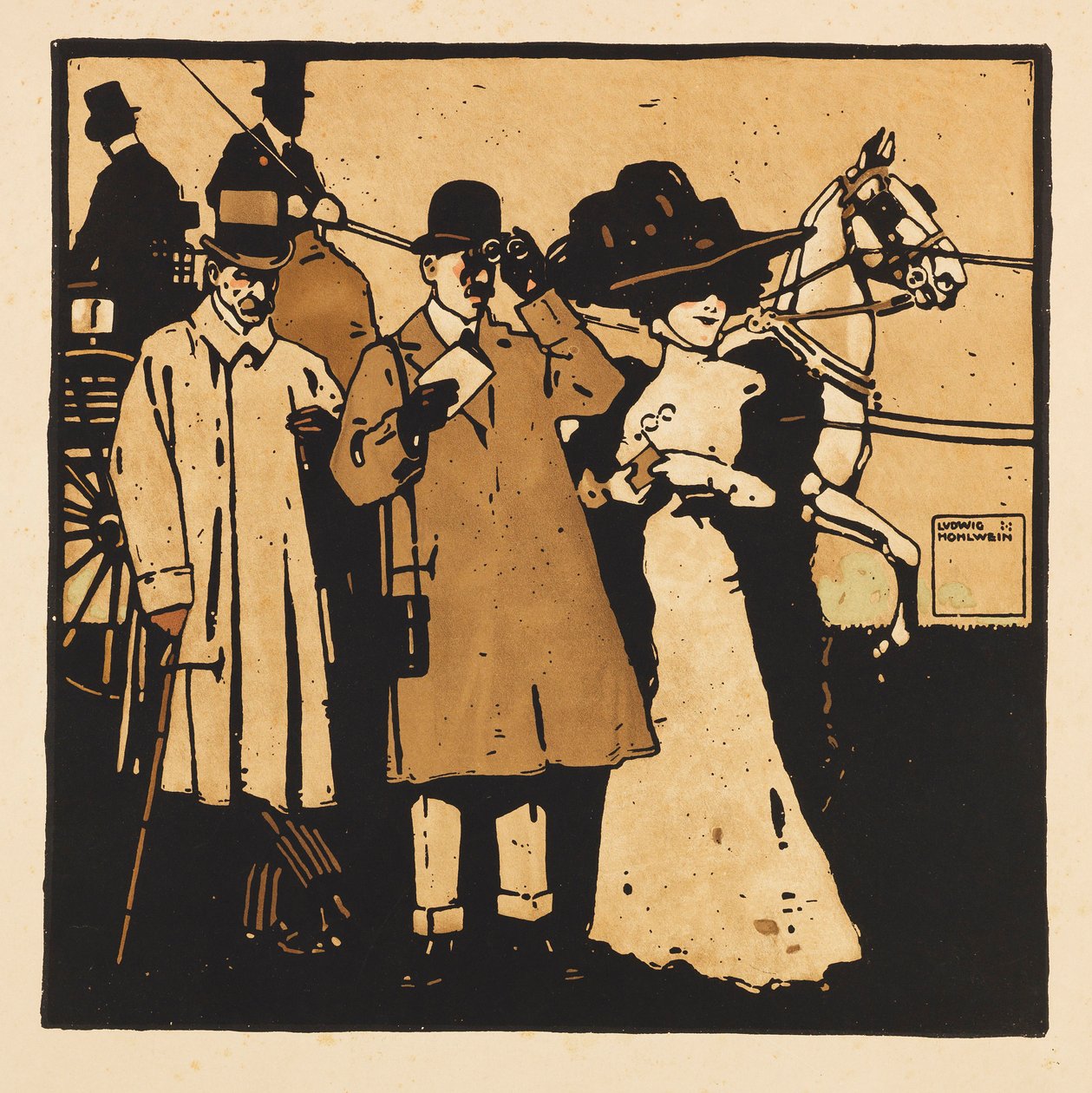 Du portfolio Turf. Douze images de courses de chevaux, 1909 - Ludwig Hohlwein