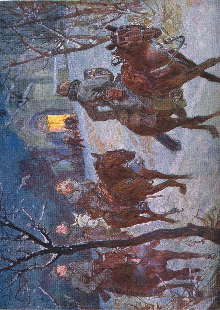 Veille de Noël, illustration de Hindenburg publiée par Daterlandischer Derlag C U Weller Berlin, 1922 - Ludwig Koch
