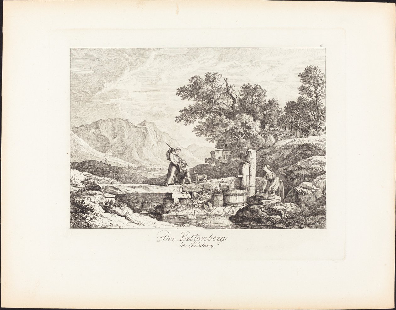 Der Lattenberg bei Salzburg - Ludwig Richter