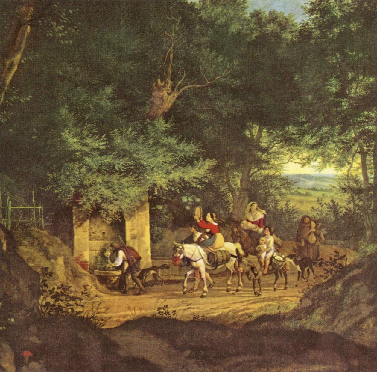 Allemand : Waldbrunnen bei Ariccia Le puits dans le bois à Ariccia - Ludwig Richter