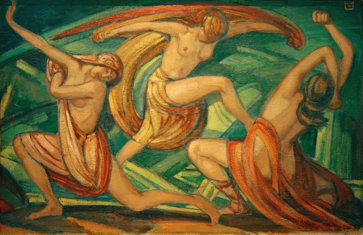 Trois femmes dansant - Ludwig von Hofmann