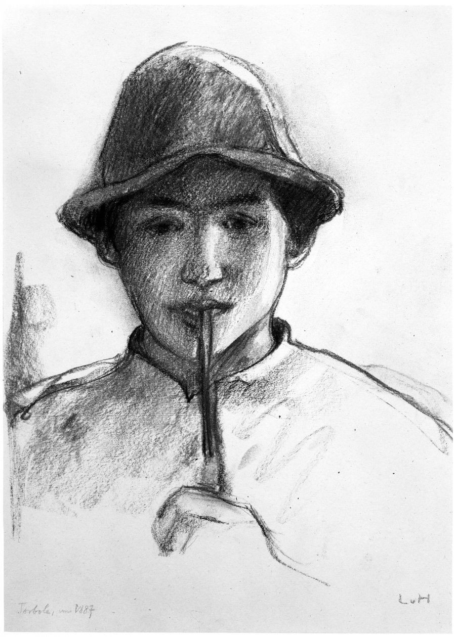 Jeune homme à la pipe - Ludwig von Hofmann