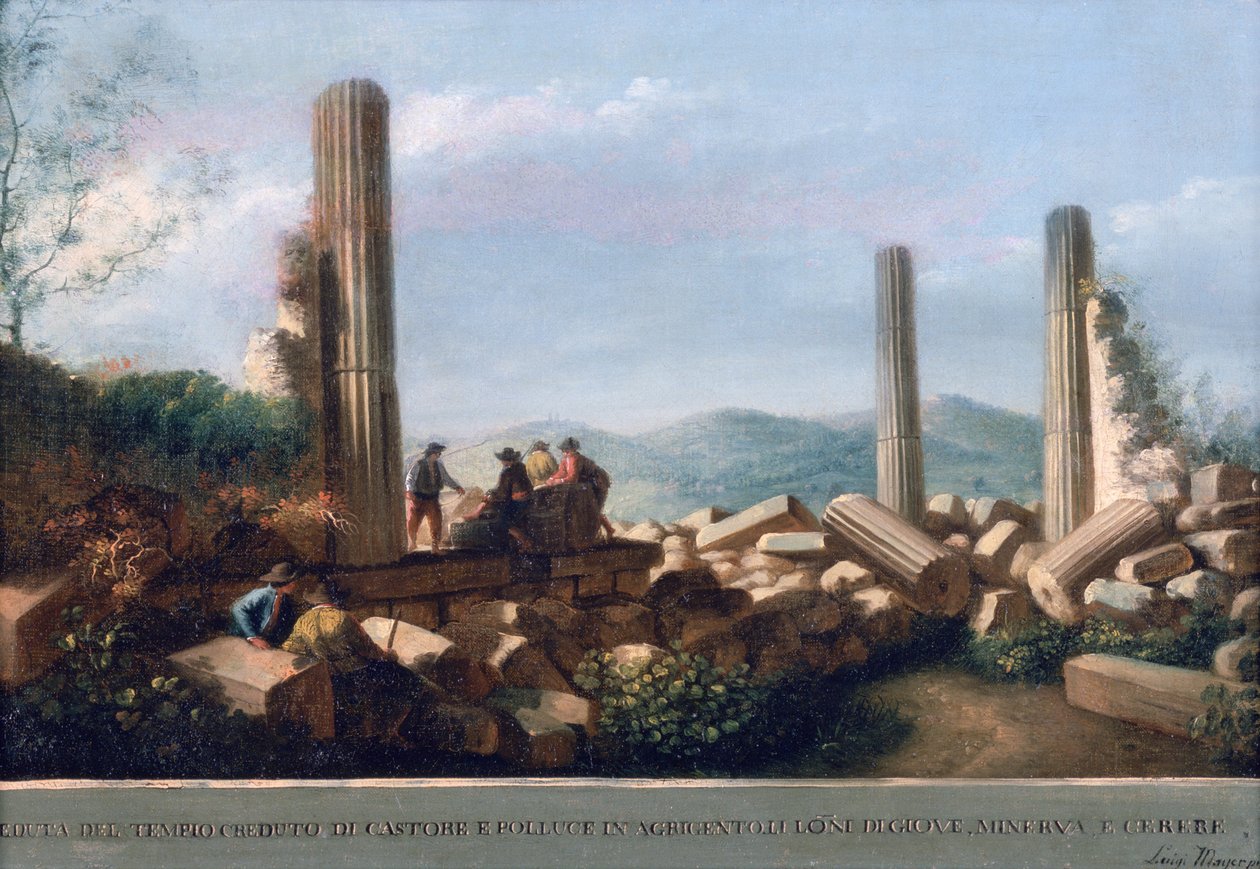 Temple de Castor et Pollux - Luigi Mayer