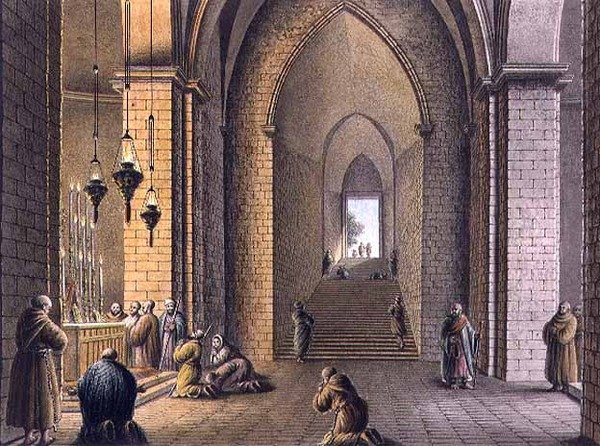 Le tombeau de la Vierge Marie, Jérusalem, publié par William Watts - Luigi (after) Mayer