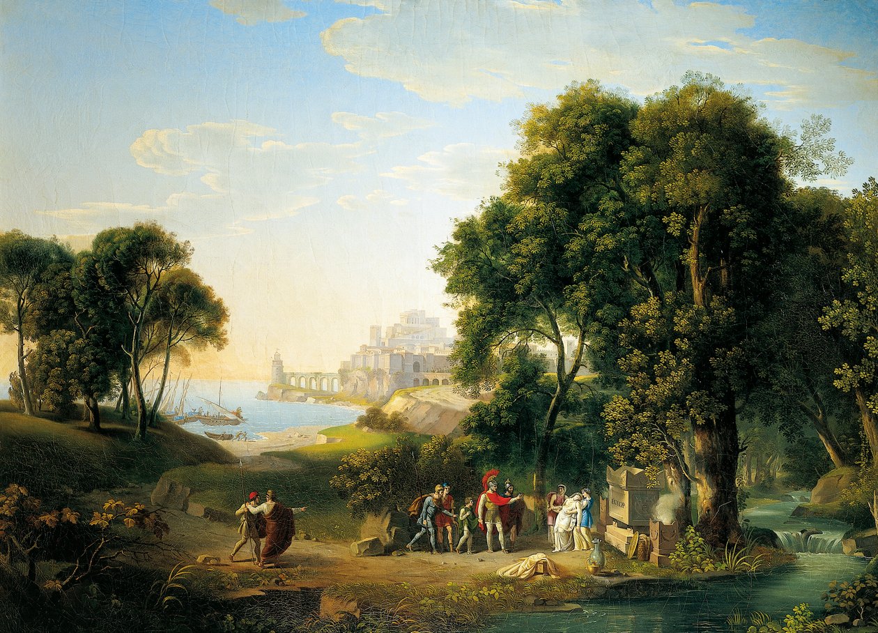 Énée rencontrant Andromaque à Butrinto - Luigi Basiletti