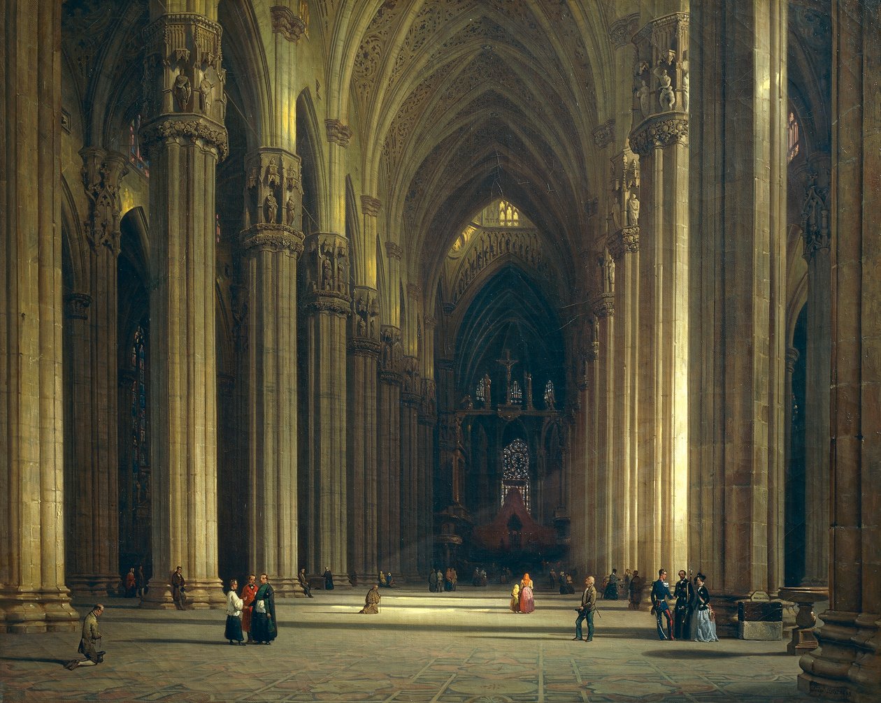 Intérieur de la cathédrale de Milan (Duomo de Milan) - Luigi Bisi