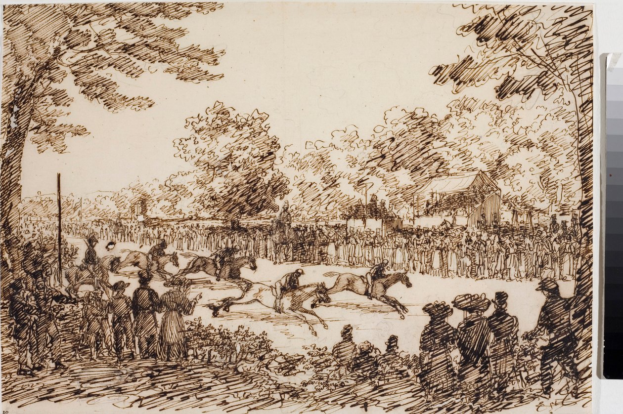 Course de chevaux (probablement la fête de San Giovanni à Florence) - Luigi Garibbo