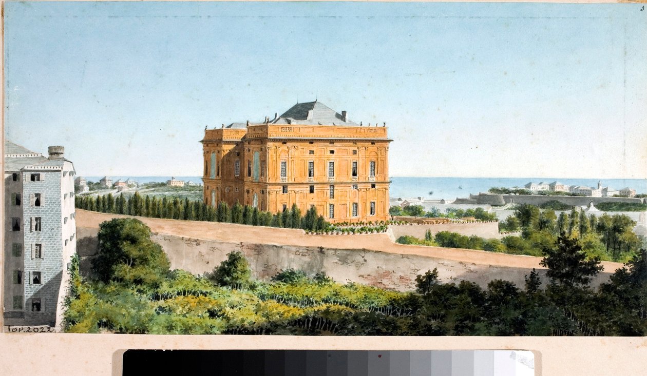 Vue du Palazzo Pallavicini dit Palazzo delle Peschiere, Gênes - Luigi Garibbo