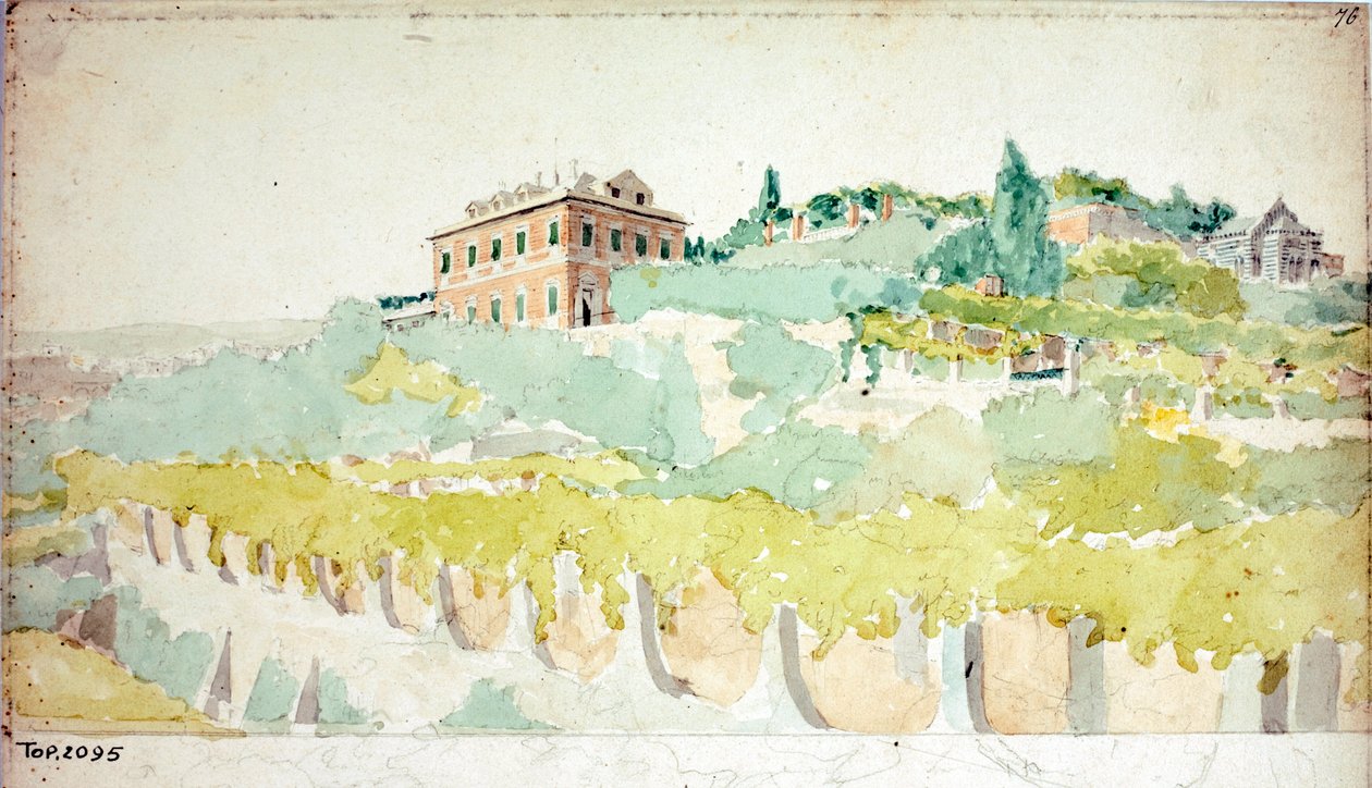 Vue de la villa du marquis Gian Carlo di Negro connue sous le nom de Villetta Di Negro à Gênes - Luigi Garibbo