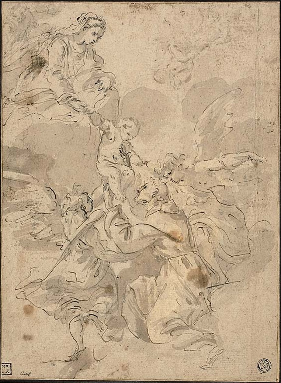 Saint François adorant la Vierge et l