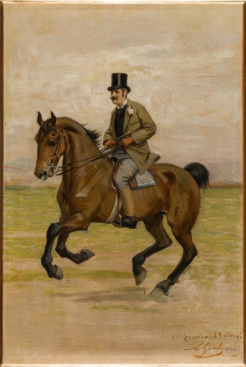 Vittorio Matteo Corcos à cheval - Luigi Gioli