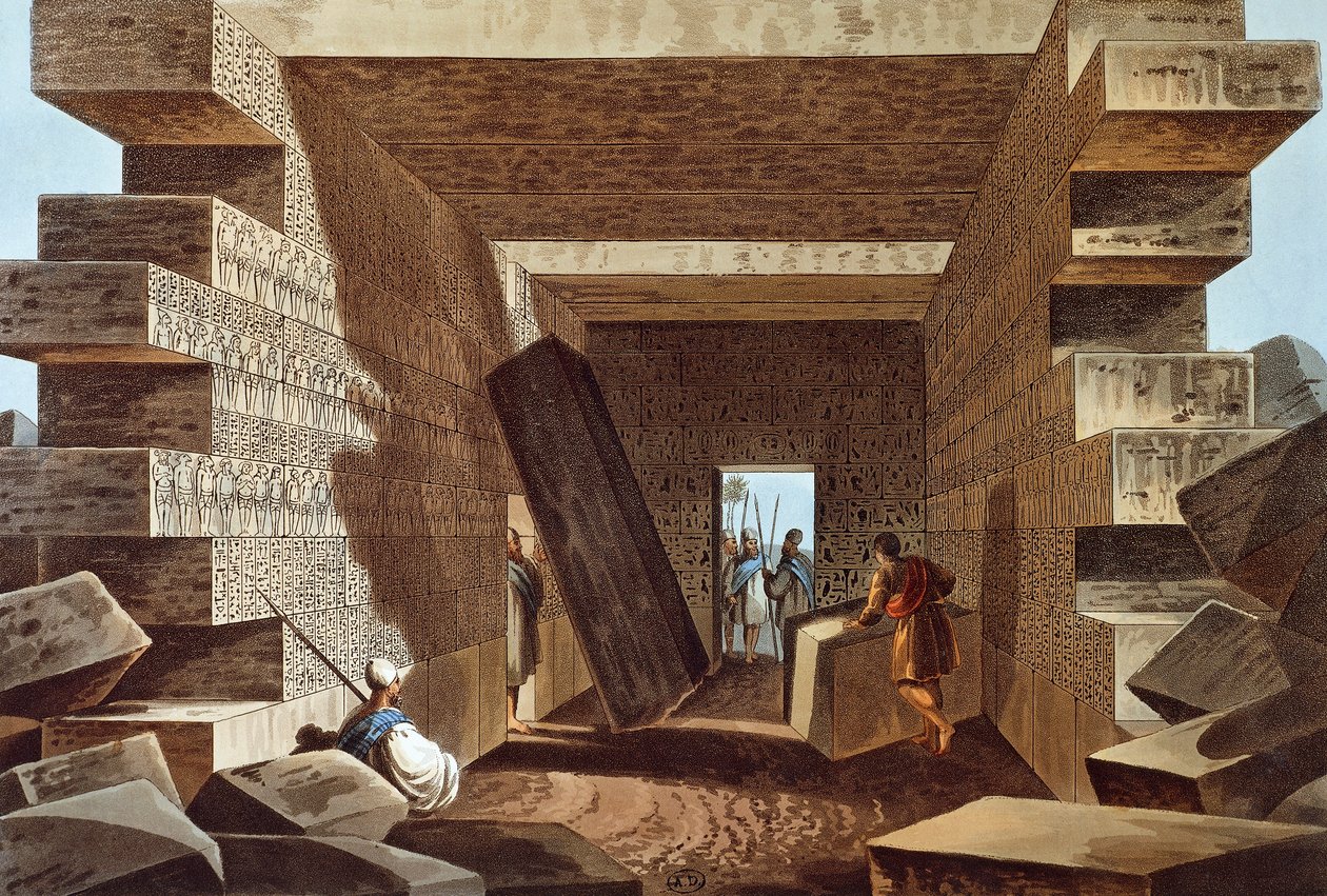 Intérieur du Temple de Jupiter Ammon en Libye - Luigi Mayer