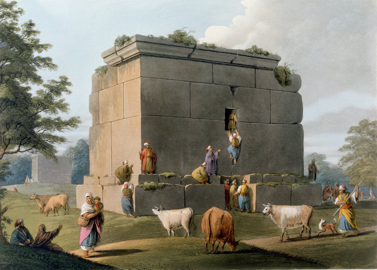 Monument entre Tripoli et Tortosa, gravé par William Watts (1752-1851), 1806 - Luigi Mayer