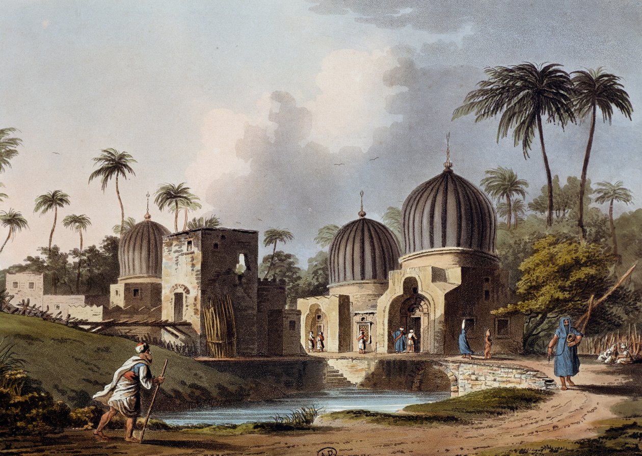 Tombes des Saints Arabes à Rosette, gravure, par Luigi Mayer (1755-ca 1803), d