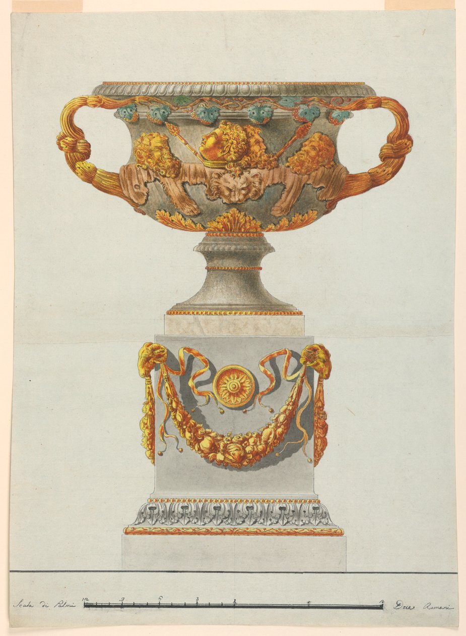 Dessin, urne, vers 1800 - Luigi Righetti