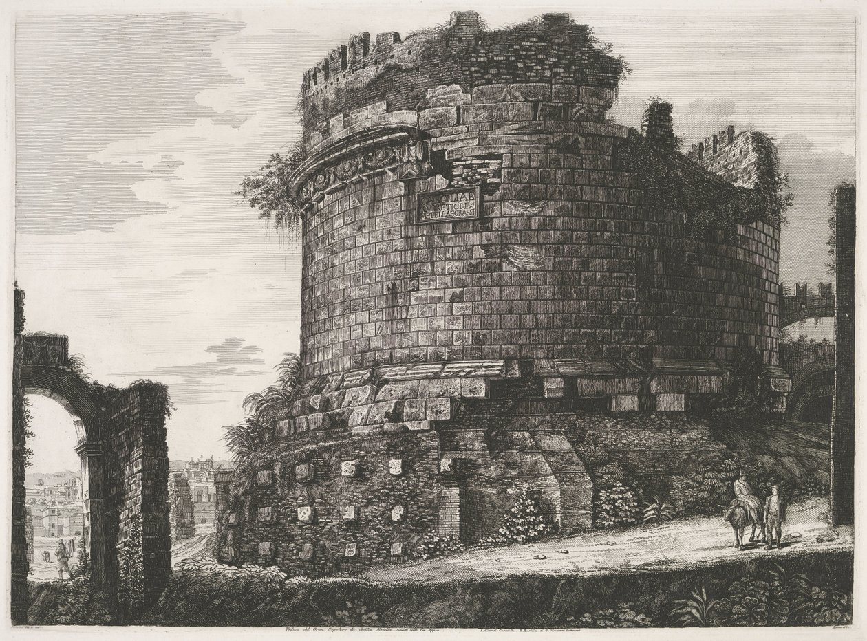 Tombe de Caecilia Metella à Rome - Luigi Rossini