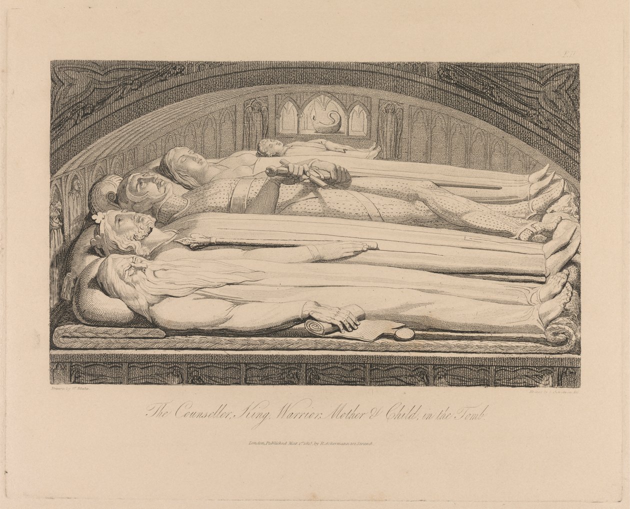 Le Conseiller, Roi, Guerrier, Mère et Enfant, dans la tombe - Luigi Schiavonetti
