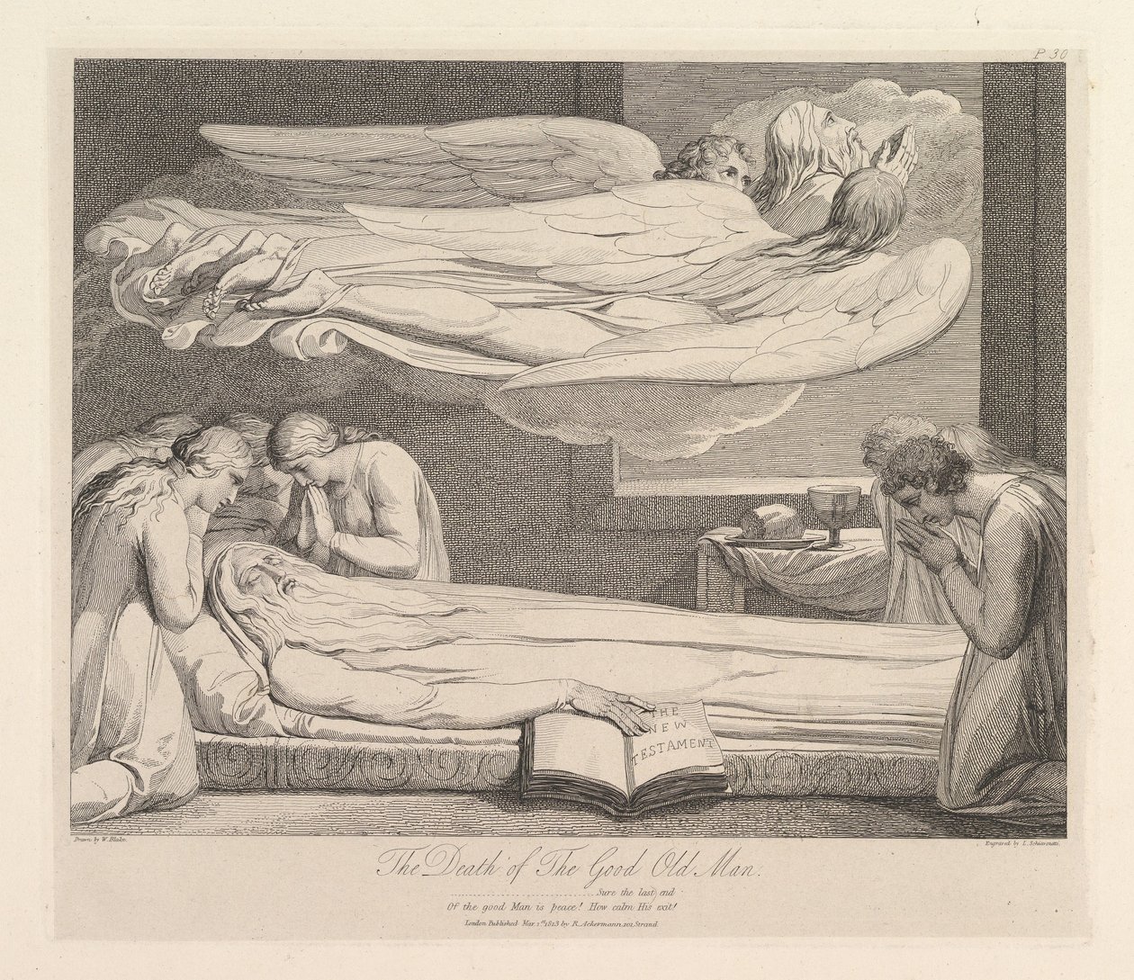 La Mort du Bon Vieillard, du poème Le Tombeau de Robert Blair - Luigi Schiavonetti