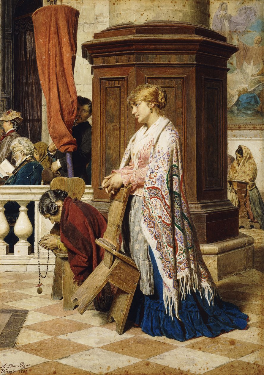 La Tentation dans la Maison de Dieu, 1881 - Luigi da Rios