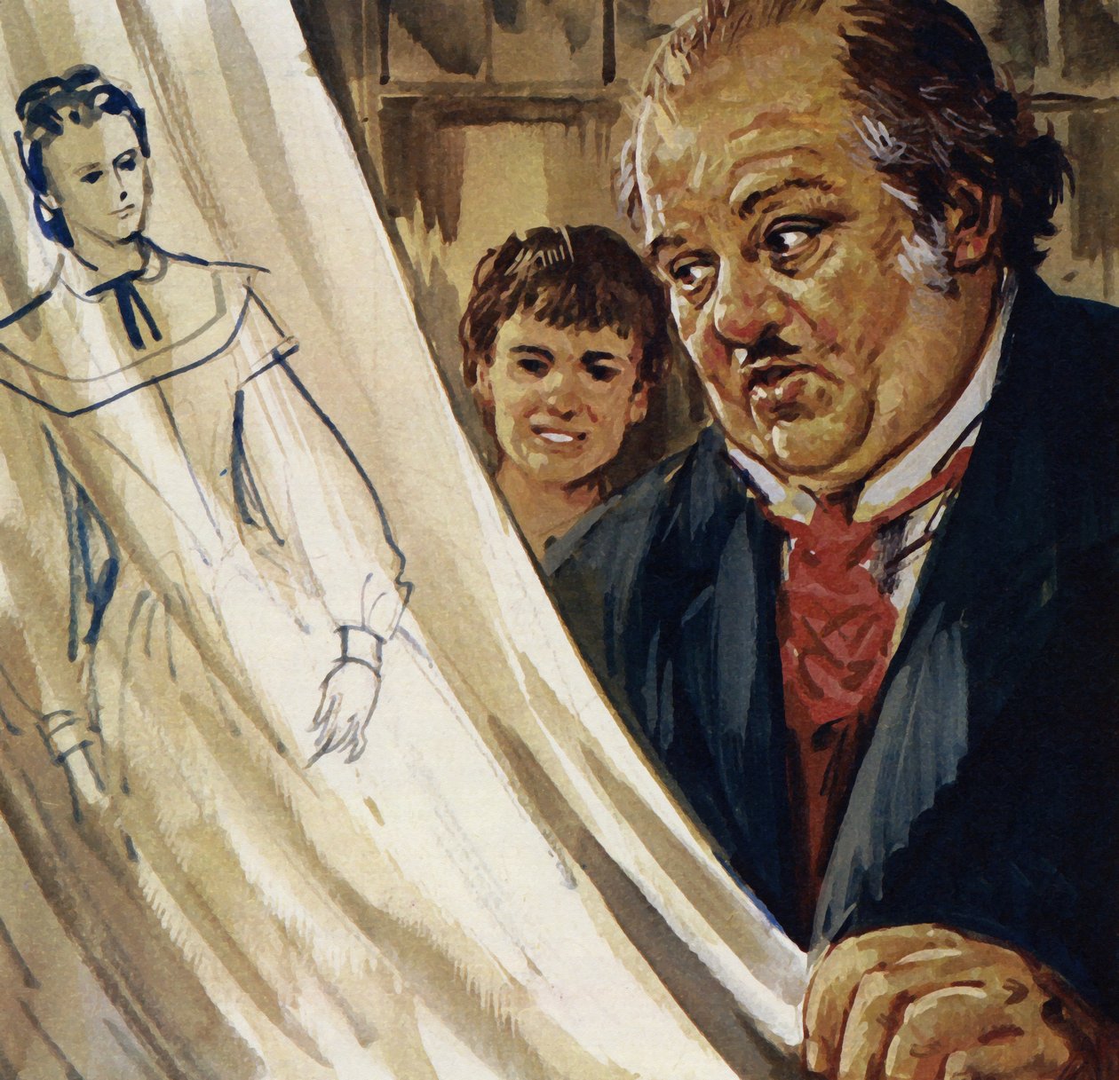 Renoir développe une étonnante facilité à dessiner (lithographie couleur). - Luis Arcas Brauner