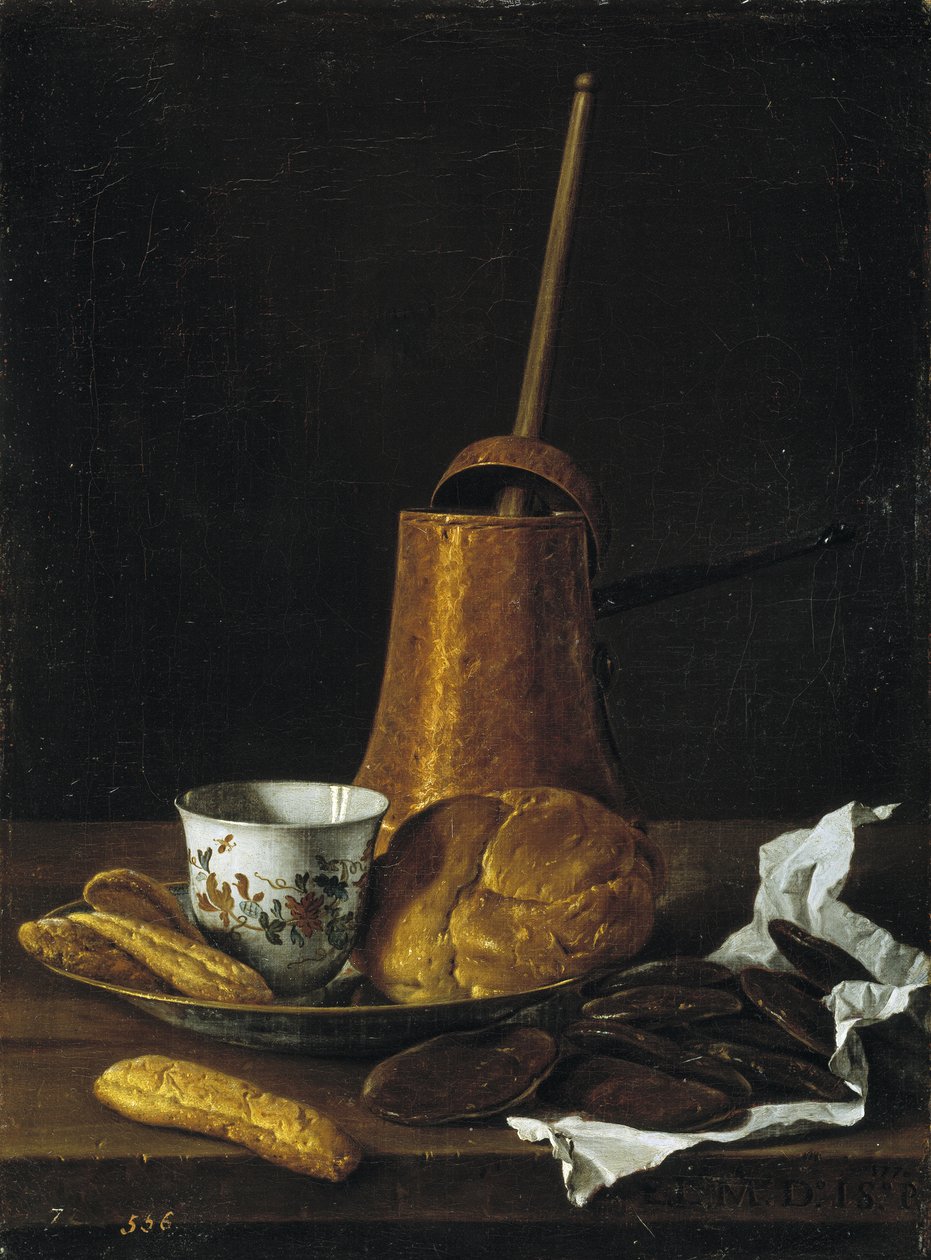 Nature morte avec chocolat et pâtisseries, 1770 - Luis Egidio Melendez