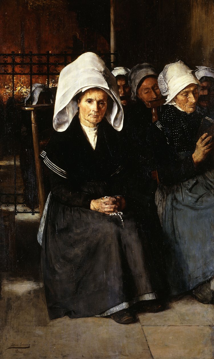 Femme bretonne en prière - Luis Jimenez y Aranda