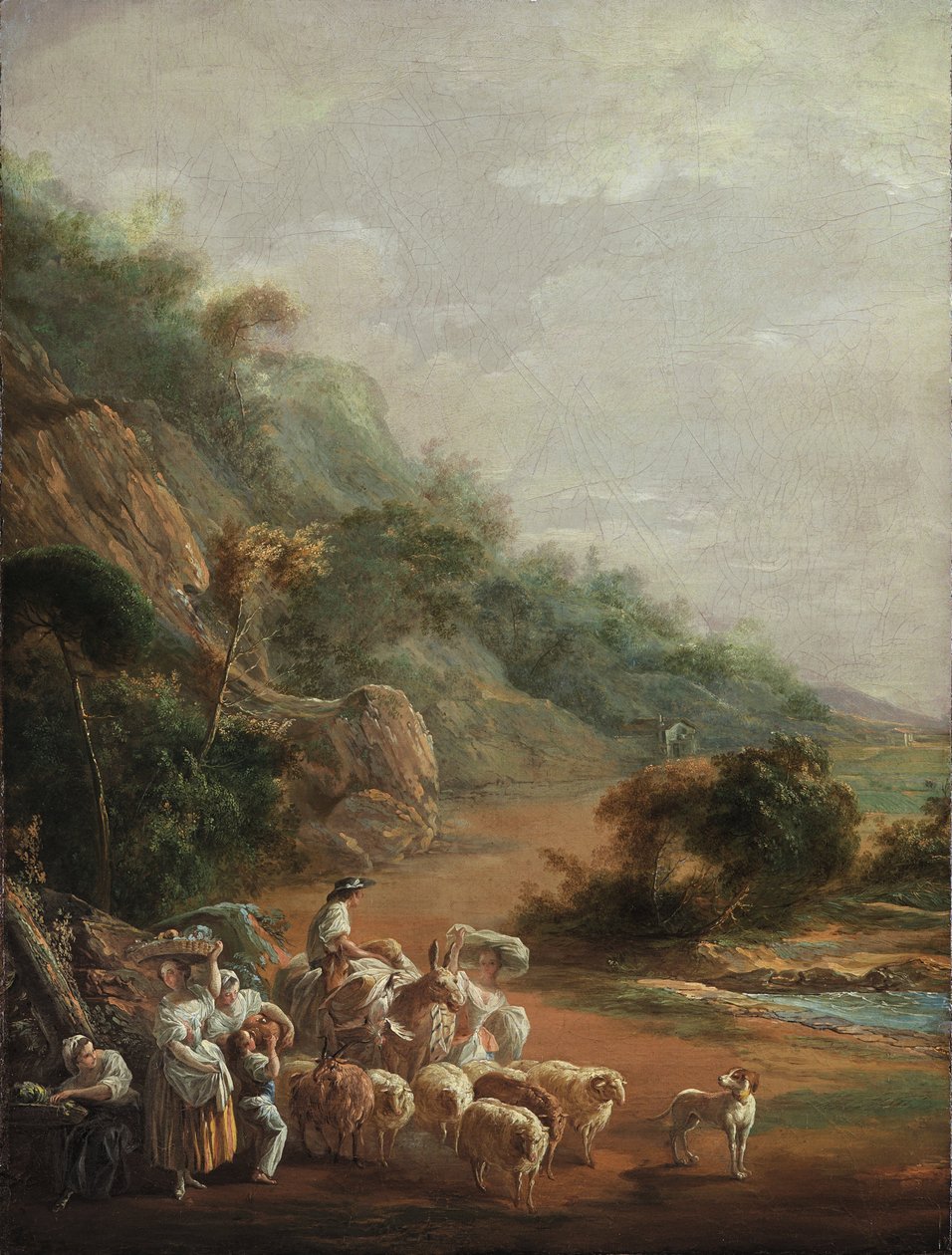 Scène avec des villageois (fragment) - Luis Paret y Alcazar