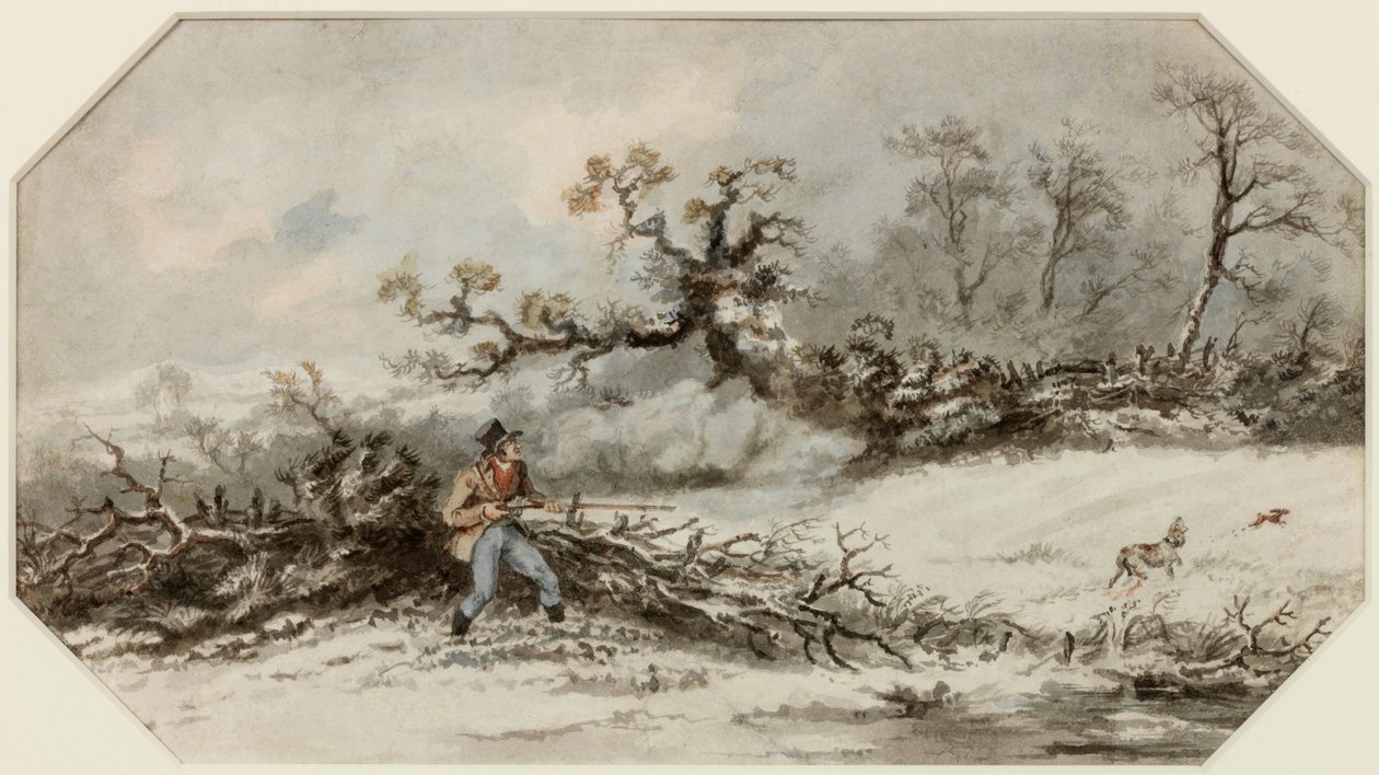 Chasseur avec fusil et chien - Luke Clennell