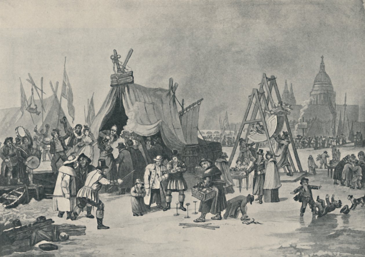 La foire sur la Tamise gelée, 1814 - Luke Clennell