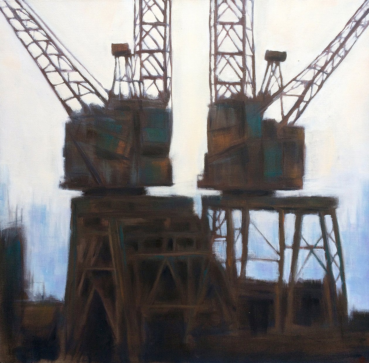 Battersea Brothers, 2011 (huile sur toile) - Luke M Walker