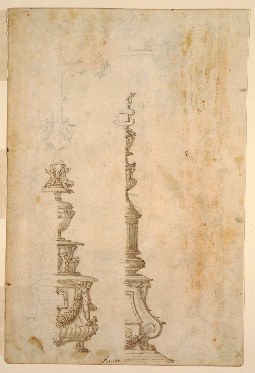 Deux dessins pour bases de croix d