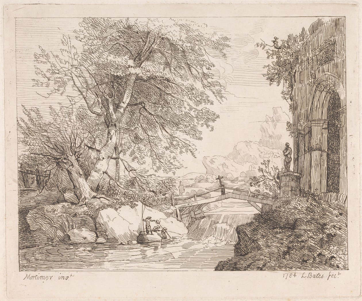 Paysage avec ruines classiques - Lydia Bates