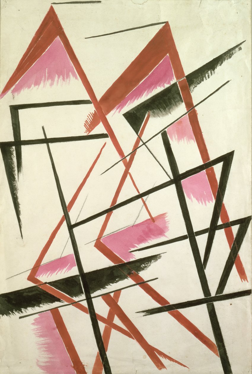 Construction Linéaire, c.1921 - Lyubov Sergeevna Popova