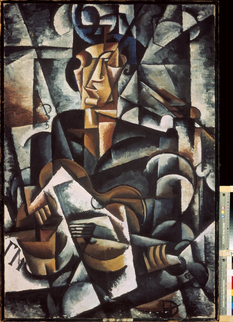 Femme avec une guitare - Lyubov Sergeevna Popova