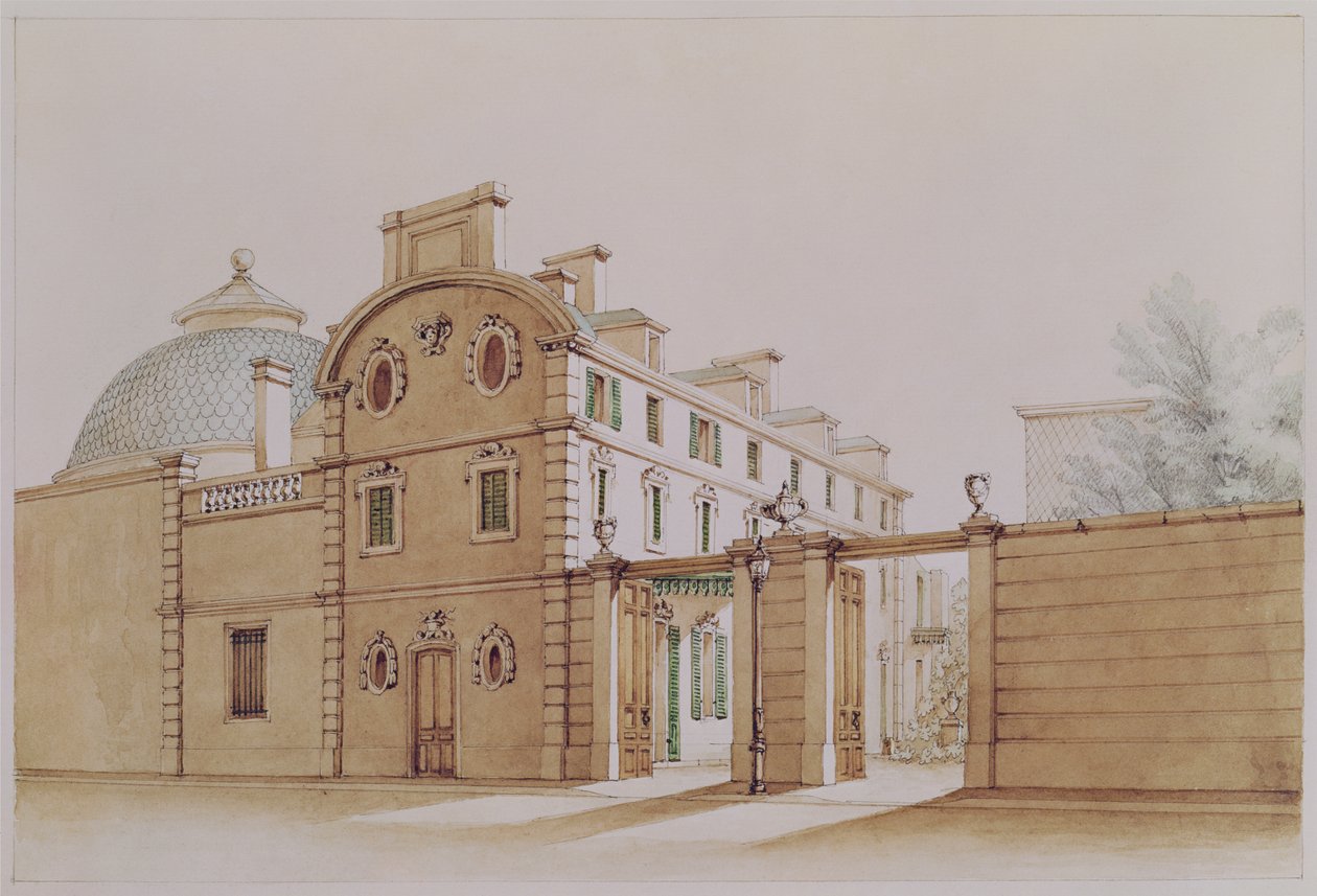Vue de la maison rue Fortunee, achetée par Honoré de Balzac (1799-1850) en 1847 - M. Santi