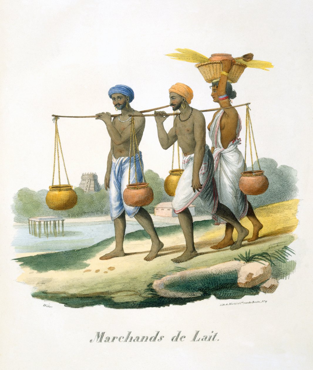 Vendeurs de lait, 1827-35 - M.E. Burnouf