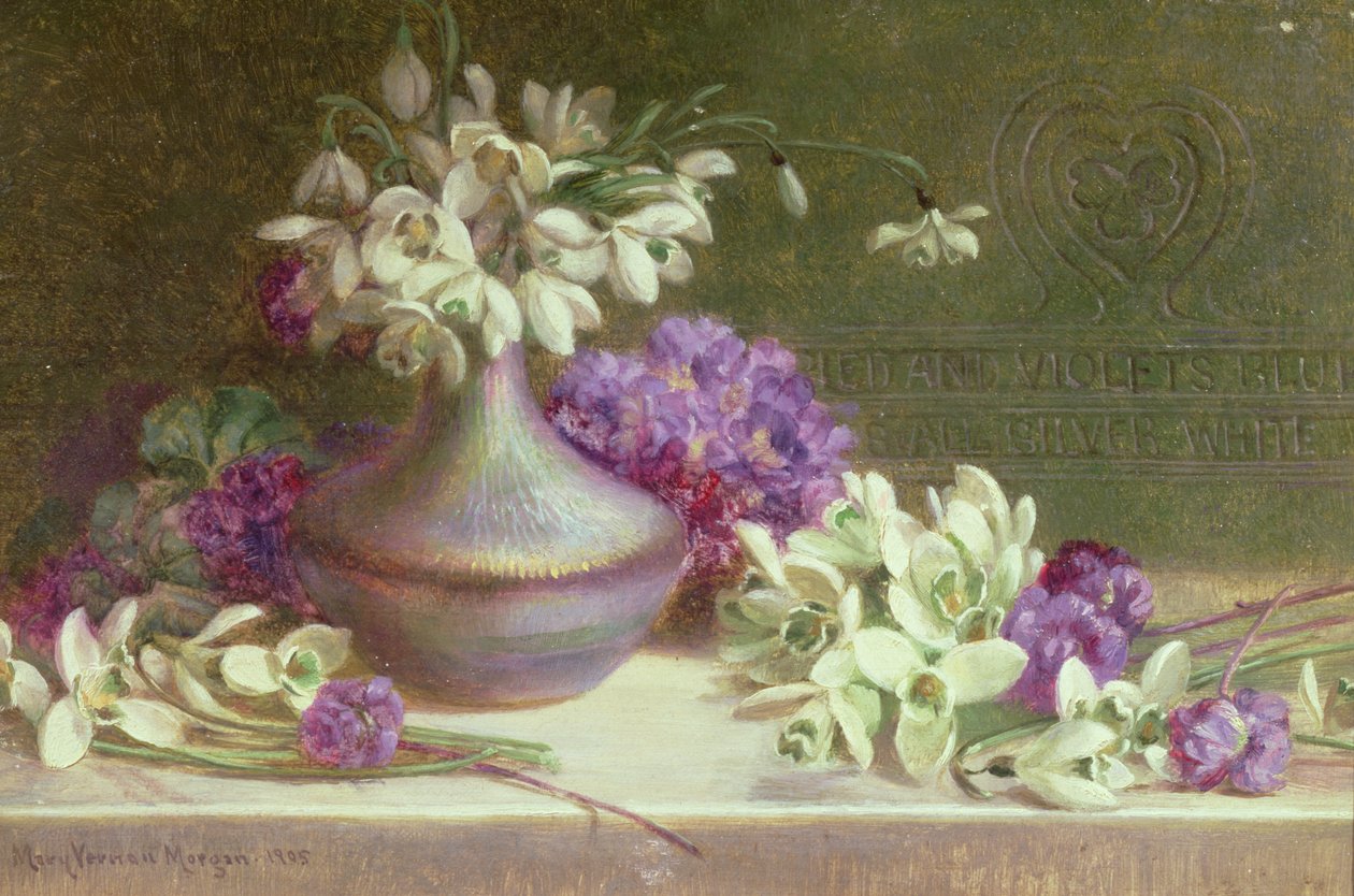 Perce-neige et violettes - M.V. Morgan