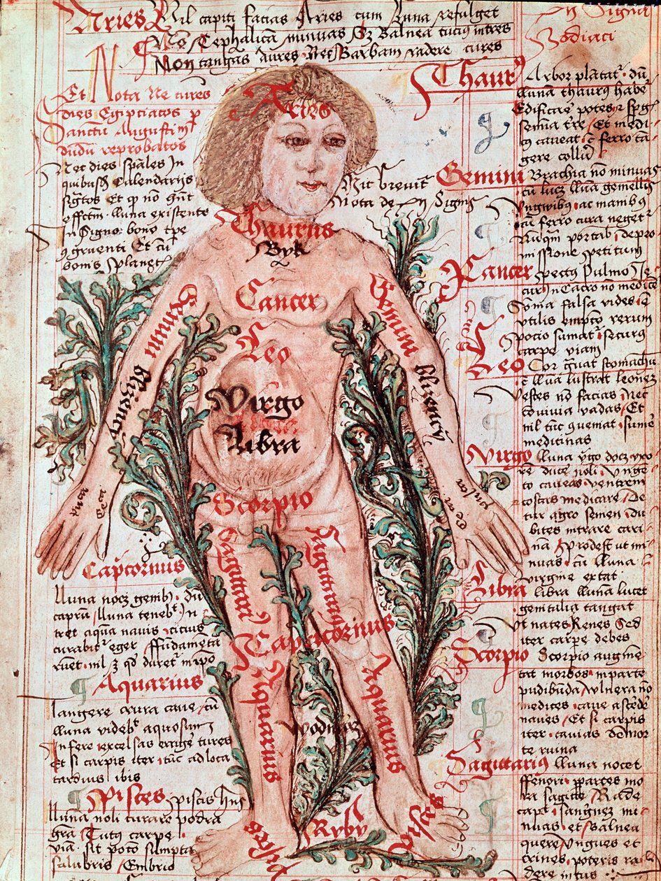 Médecine: influence du zodiaque sur les maladies humaines (Miniature) - M Albik