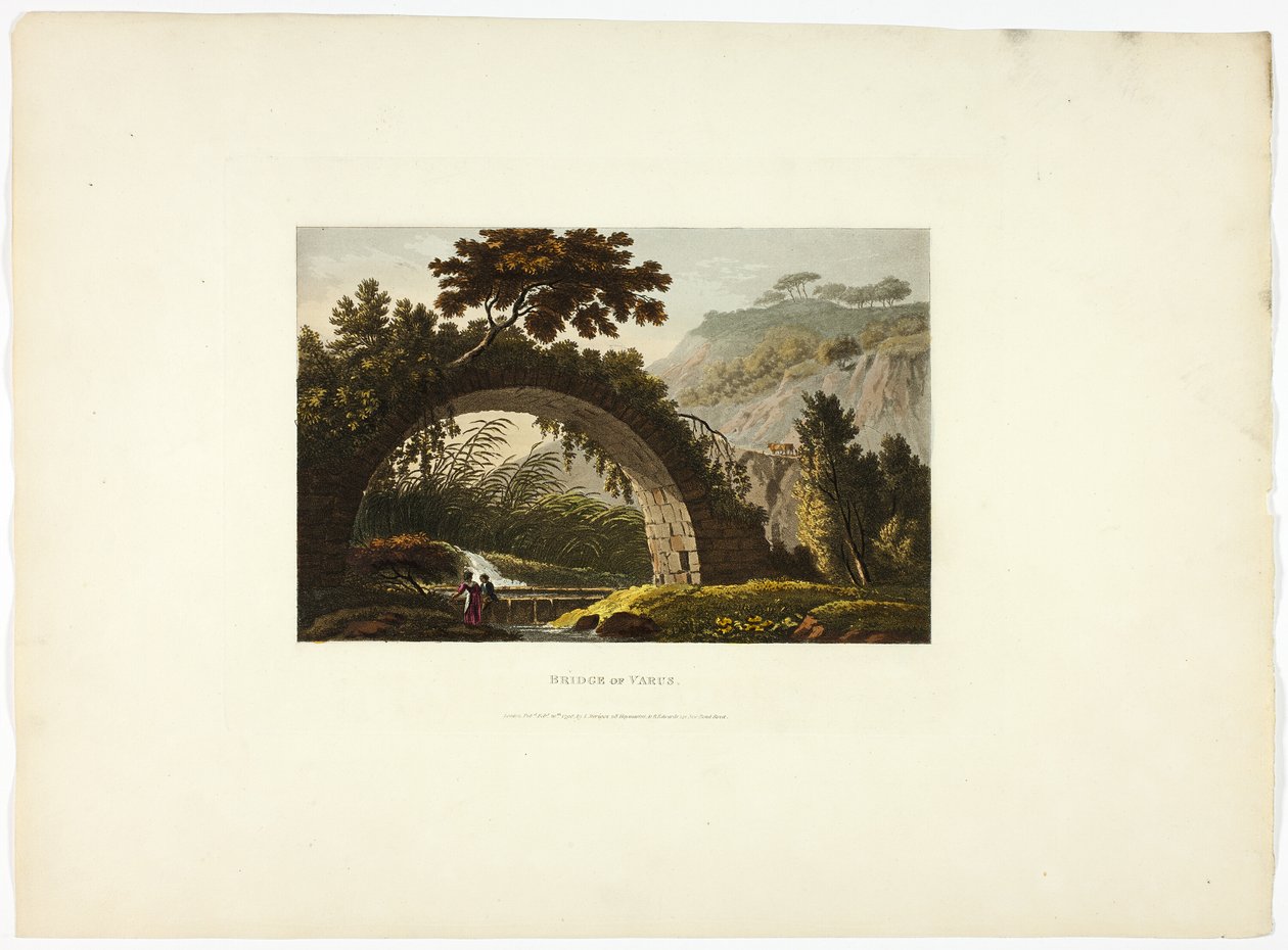 Pont de Varus, planche vingt-huit des Ruines de Rome - M. Dubourg