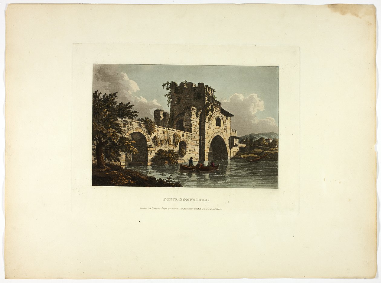 Ponte Nomentano, planche vingt-sept des Ruines de Rome - M. Dubourg