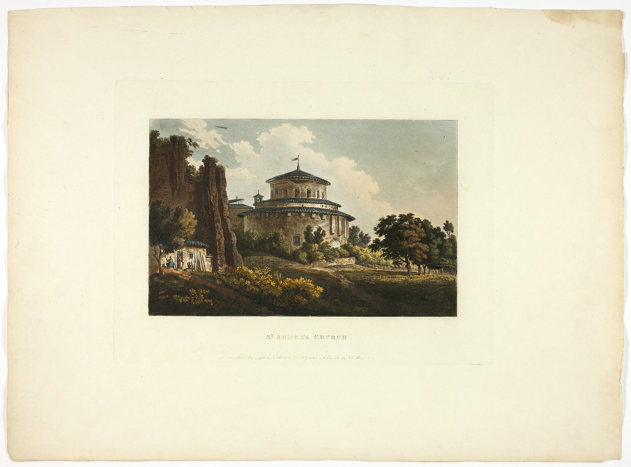 Église Sainte-Agnès, planche huit des Ruines de Rome - M. Dubourg